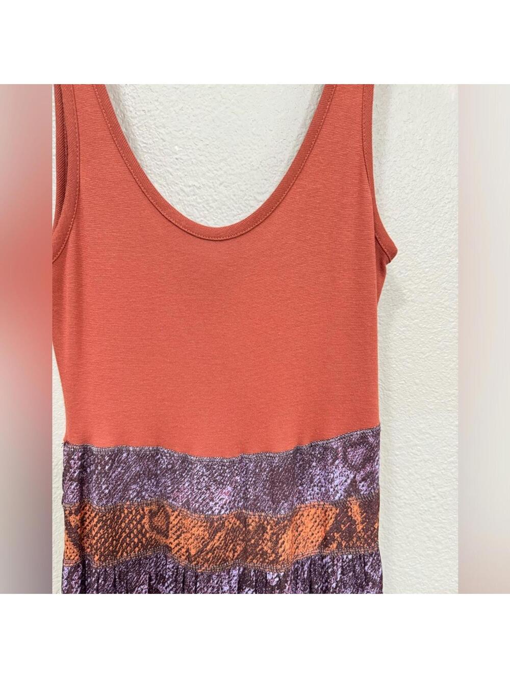 Anthropologie “Colima” Multi Color Snakeskin Print Boho Maxi Long Dress- Size XS - Picture 6 of 8